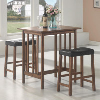 Coaster Furniture 130004 3-piece Counter Height Set Nut Brown
